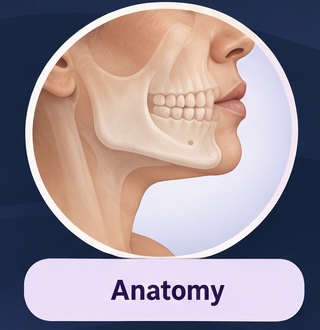 Side-view illustration of jaw and facial anatomy.