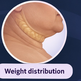 Neutral side-view illustration of tissue around the neck.