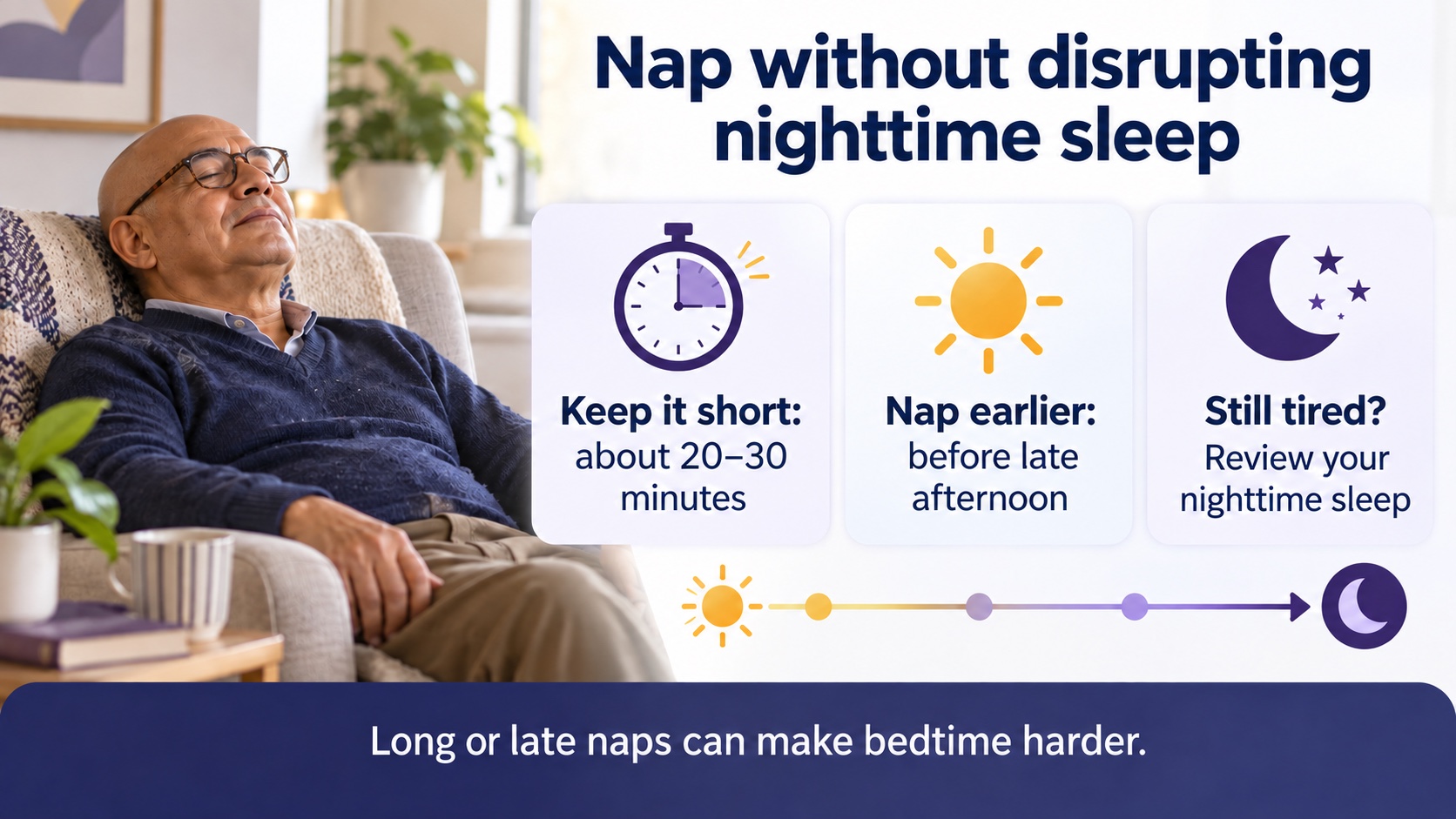 How to nap without disrupting nighttime sleep.