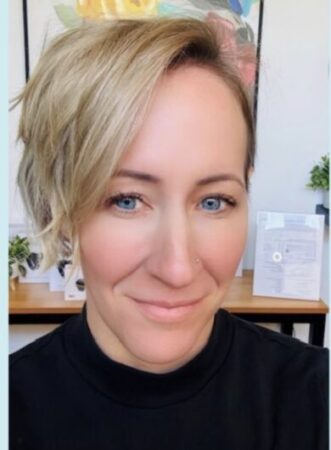 Headshot of Angela Hoffman, RRT, CRE