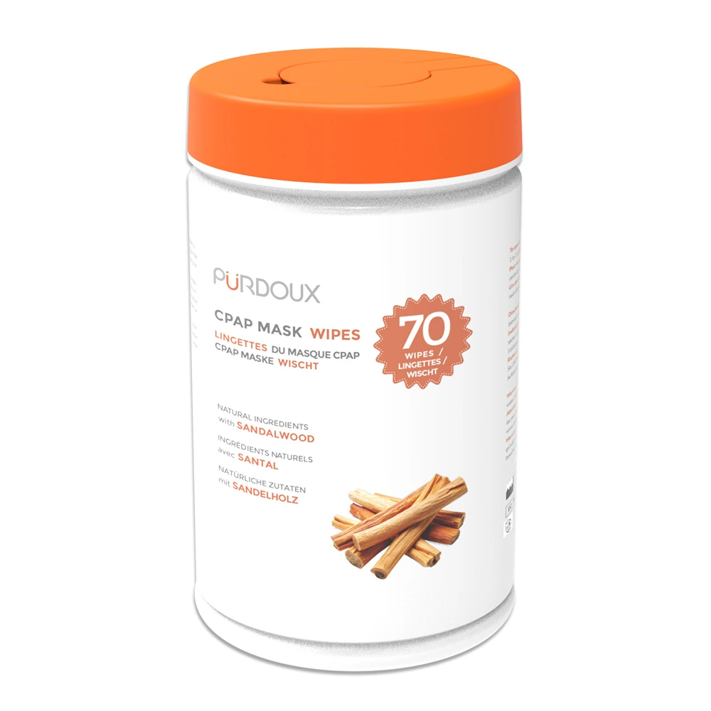 Purdoux Mask Wipes Sandalwood Canister
